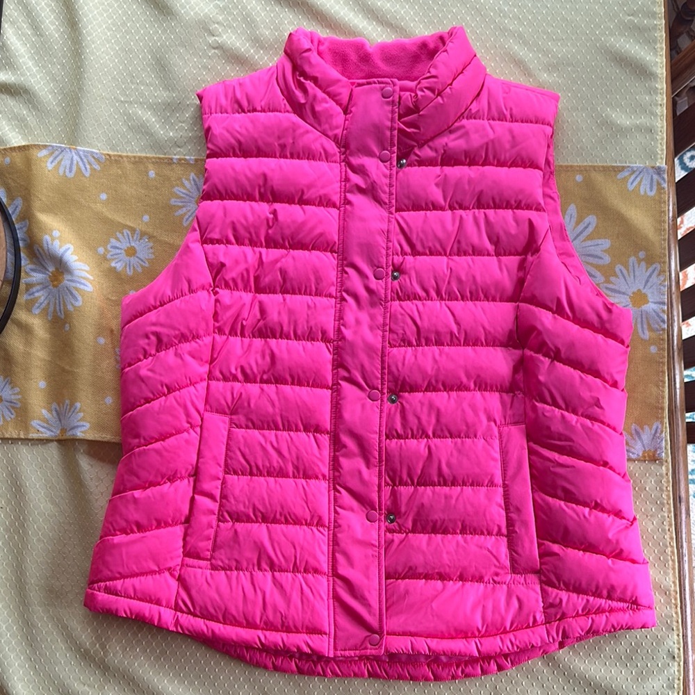 Womens Pink Puffer Vest